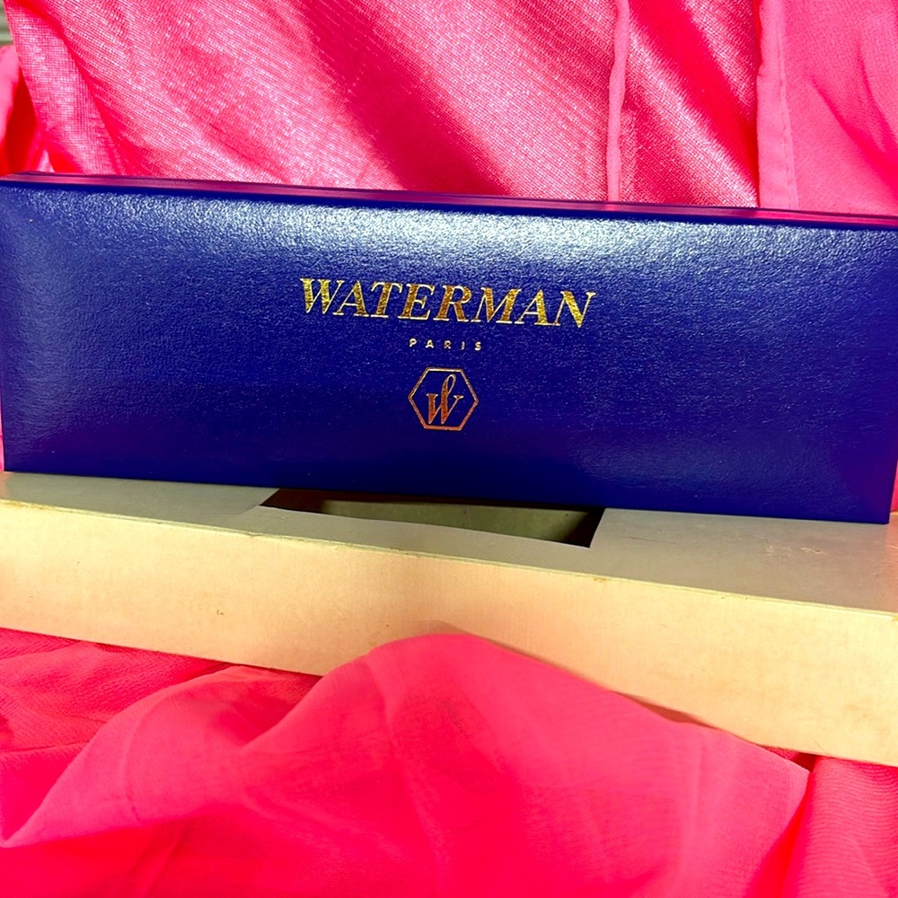 Waterman S0636990 Exception FOUNTAIN Pen Slim in Black with Gold Trim & Box